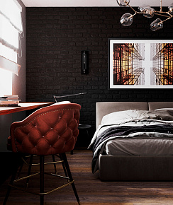 Плитка под кирпич чёрного цвета, бренд LOFTStyle