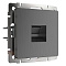 Дизайнерская розетка RJ-45, графит рифленый, W1181004 Werkel